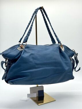 Blue Gucci Bamboo Bag